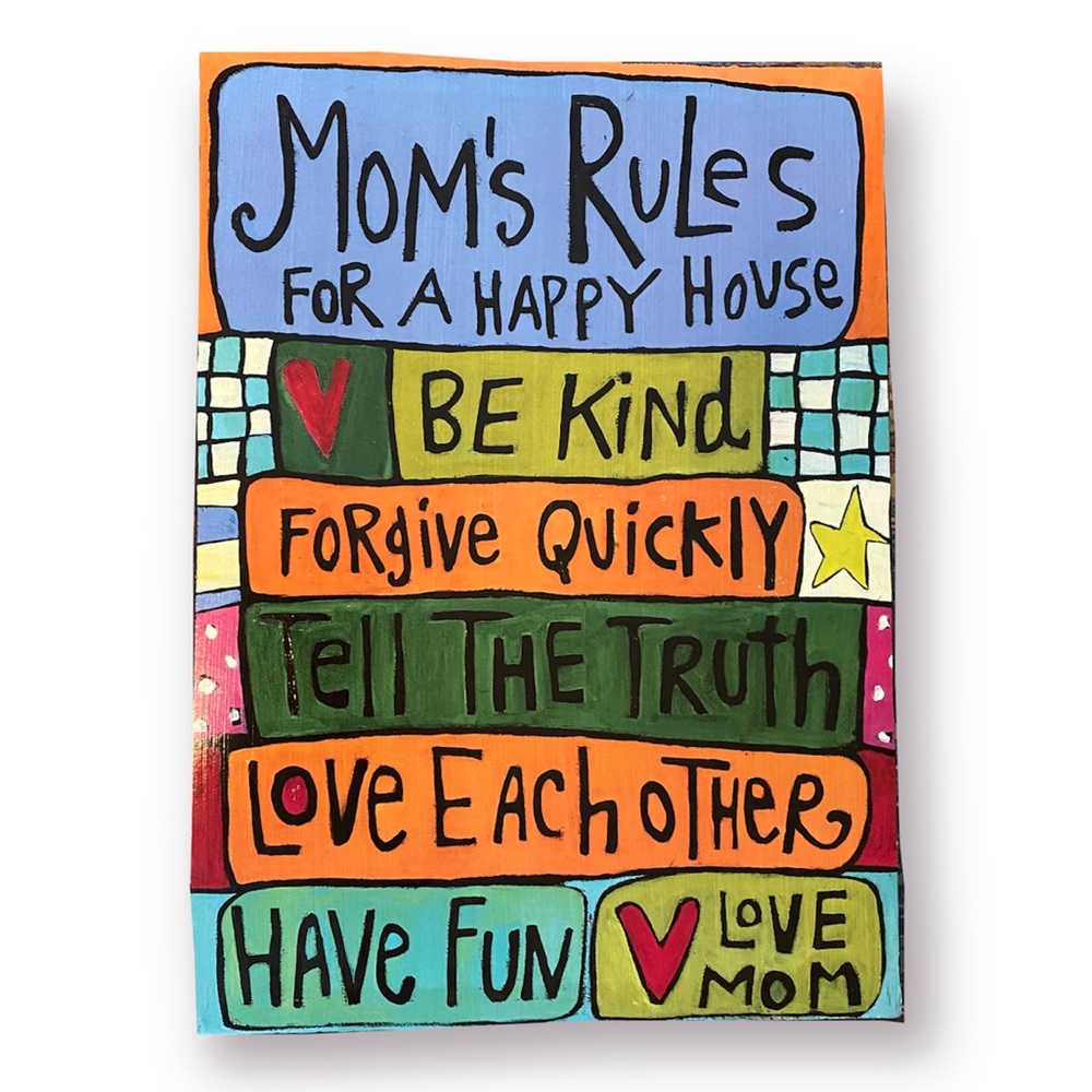 Mom’s Rules Wall Hanging
